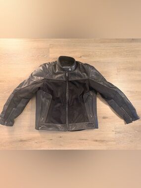 BILT Women’s Armored Leather Mesh Motorcycle Jacket•Size M•Black